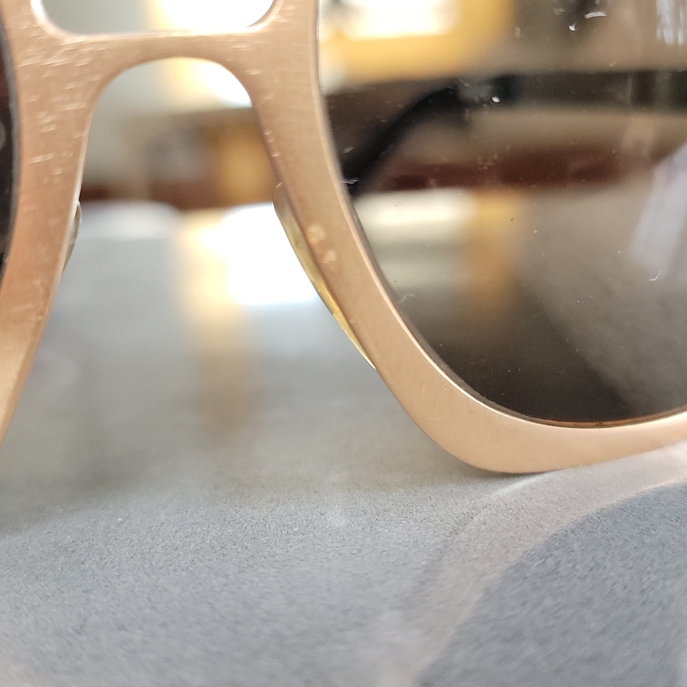 Vintage Mod Rose Gold/Silver/Black Metal Sunglasses - Picture 4 of 7